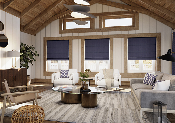 Sicily, Blue - Roman Blind - Image 7